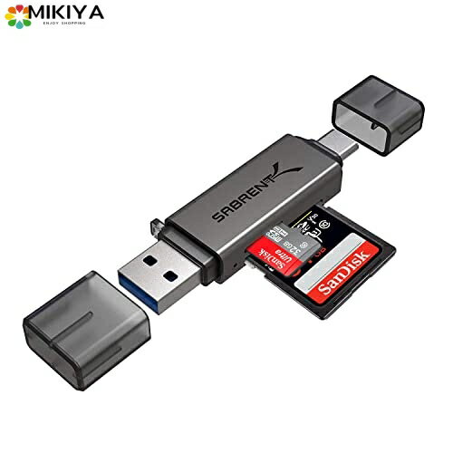SABRENT USB 3.2 Gen 1とUSBタイプC OTGカードリーダー SD、 SDHC、 SDXC、 MMC/マイクロSD、T-Flashに対応（CR-BCA2）