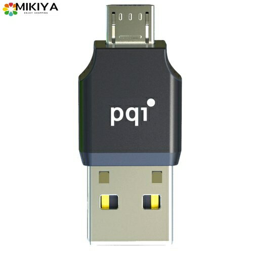 PQI Japan PQI-Connect203 アンドロイド端末 対応 microSD カードリーダー ( OTG対応端末 / USB2.0 / microUSB / ブラック ) RF01-0016R0
