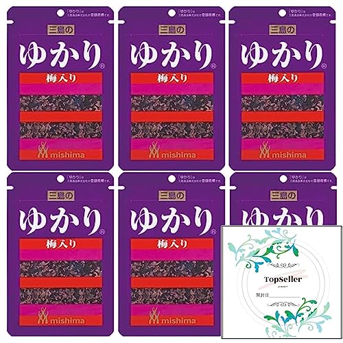 ゆかり梅入り22g(6袋)+ Topsellerオリジナル開封日シールセット おまけ付き【在庫あり】