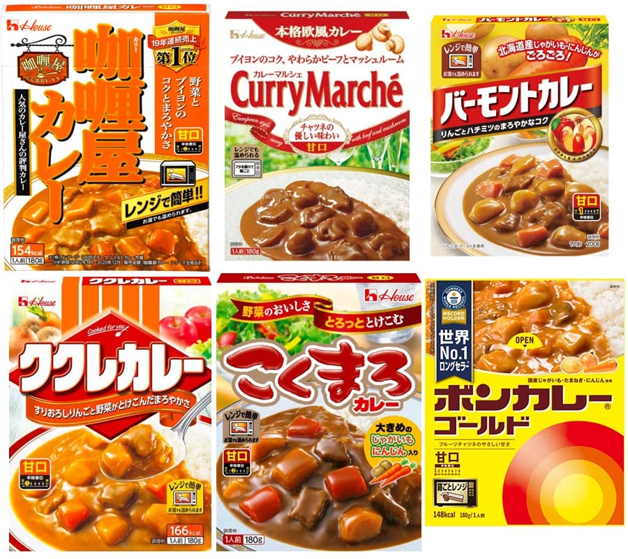 樂天商城 - カレー〈甘口シリーズ〉6種食べ比べセット おまけ付き ボンカレー、バーモントカレーなど【在庫あり】