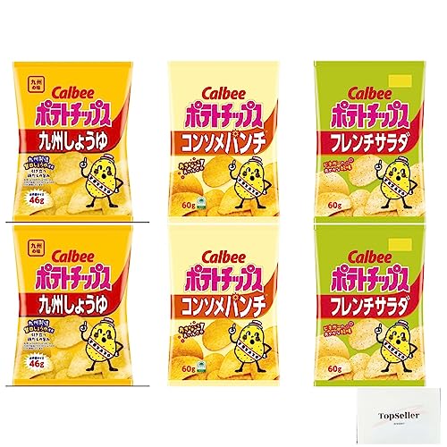 カルビー ポテトチップス フレンチサラダ60g/ コンソメパンチ50g/九州しょうゆ46g(各2袋×3種類) Topsellerオリジナルポケットティッシュおまけ付き【在庫あり】 カルビー ポテトチップス フレンチサラダ60g/ コンソメパンチ50g/九州しょうゆ46g(各2袋×3種類) Topsellerオリジナルポケットティッシュおまけ付き【在庫あり】