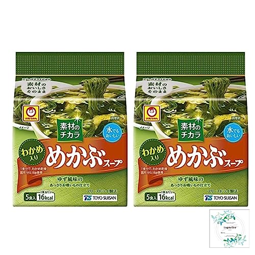 素材のチカラ めかぶスープ 5食入×2袋 Topsellerオリジナル開封日シールセット おまけ付き 東洋水産【在庫あり】