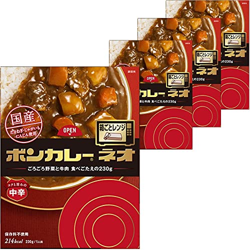 ボンカレーネオ＜コクと旨みの中辛＞ （4箱セット）おまけ付【在庫あり】