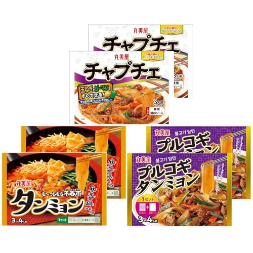 春雨シリーズ3種セットチャプチェ/タンミョン 麻婆鍋の素＜中辛＞ / タンミョン プルコギの素 (各2袋×3種類) 丸美屋 中華丼 スープ 旨辛 具材たっぷり 夕飯 昼食 夜食 非常食 保存食 長期保存 備蓄 おまけ付(シール)【在庫あり】