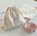 収納袋 巾着袋 ギフト包装 ラッピング袋 アクセサリー収納 小物入れ コットン リボン 可愛い(N)