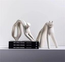 大好評につSALE延長 レジン製 猫の置物 手作りアートフィギュア リビングルーム/デスク用 インテリア雑貨(N)
