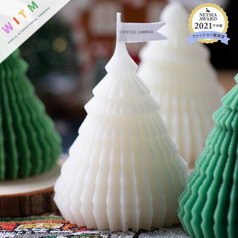 Christmas 蝋燭 クリスマス アロマキャンドル ローソク ツリー フレグランス インテリア ギフト(N)