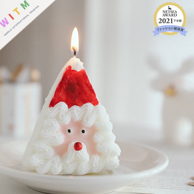 クリスマス限定 サンタさん 蝋燭 ローソク キャンドル 香り物 かわいい ギフト 人気(N)