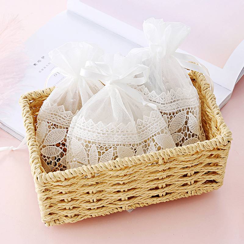 人気新作 巾着袋 メッシュ 収納袋 ギフト包装 ラッピング袋 アクセサリー収納 小物入れ(N)