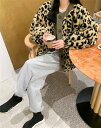 合わせやすい服で レトロ ファッショナブル ヒョウ柄 縫付 子羊の毛 コート ゆったりする 大人気(N)