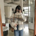 顔まわりをすっきり見せる 暖かい 厚手 大人気 ヤングスタイル 女性 コート ゆったりする 短いスタイル(N)