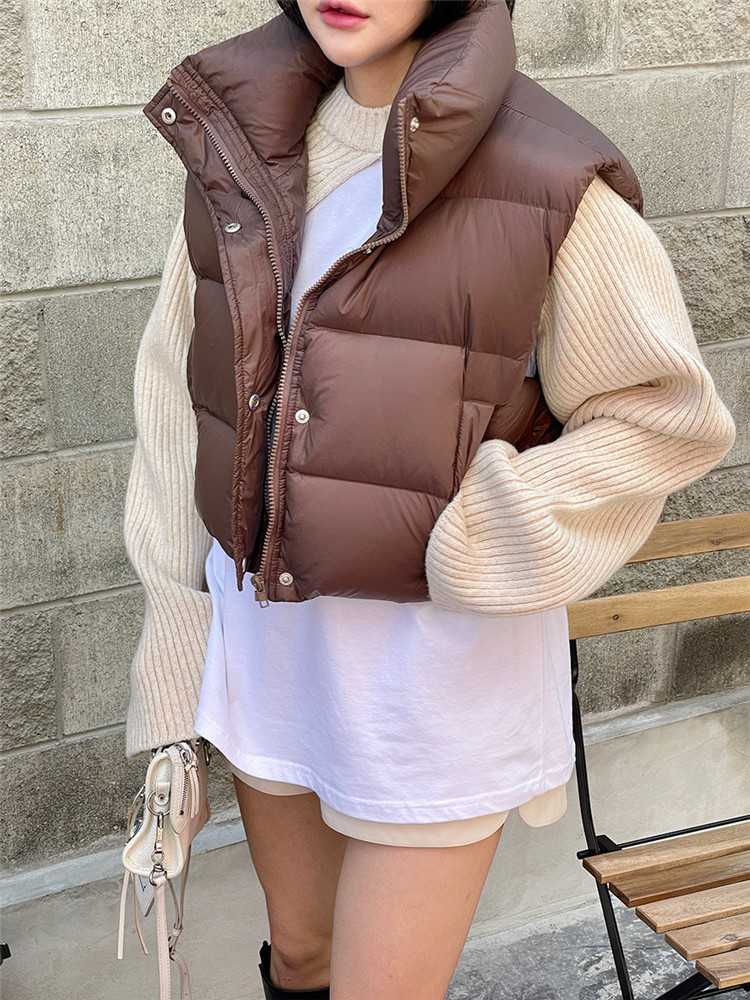 信じられない驚きの大特価 暖かい 厚手 ベスト コート シンプル コットン レディース 短いスタイル(N)