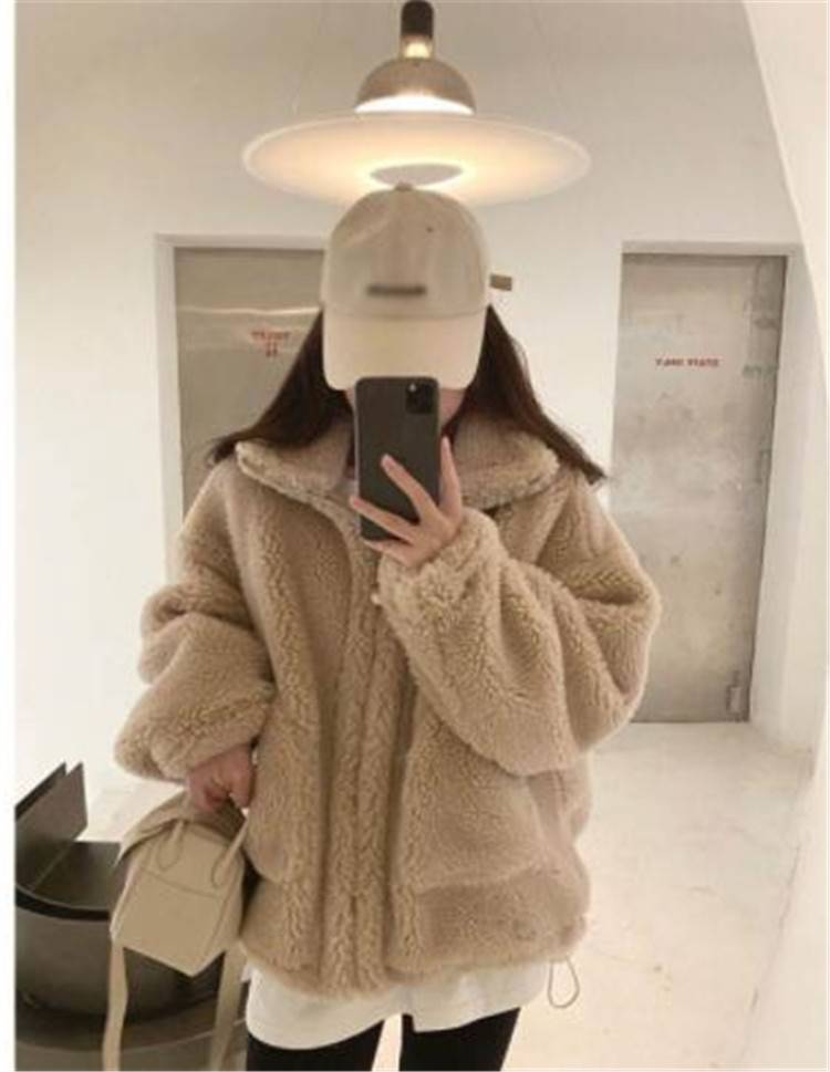 秋トレンド ジェントルスタイル 子羊の毛 暖かい 厚手 コート 女性 2021 新しいスタイル 秋 冬(N)