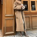 今が絶対買い流行 中・長セクション ゆったりする 怠惰な風 受け取って腰 ニット カーディガン コート(N)