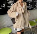 秋カラーで登場しました〜 気質 チェスターコート ジッパー ラペル コート ジャケット 女性(N)