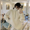 秋冬新作 セーター レディース 怠惰な風 ゆったりする タートルネック ジッパー コート(N)