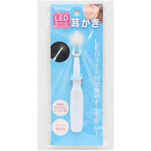 Rakuten - 1個LEDライト付きシリコン耳かき テスト電池付 見やすくて安心 耳掃除 お風呂上り