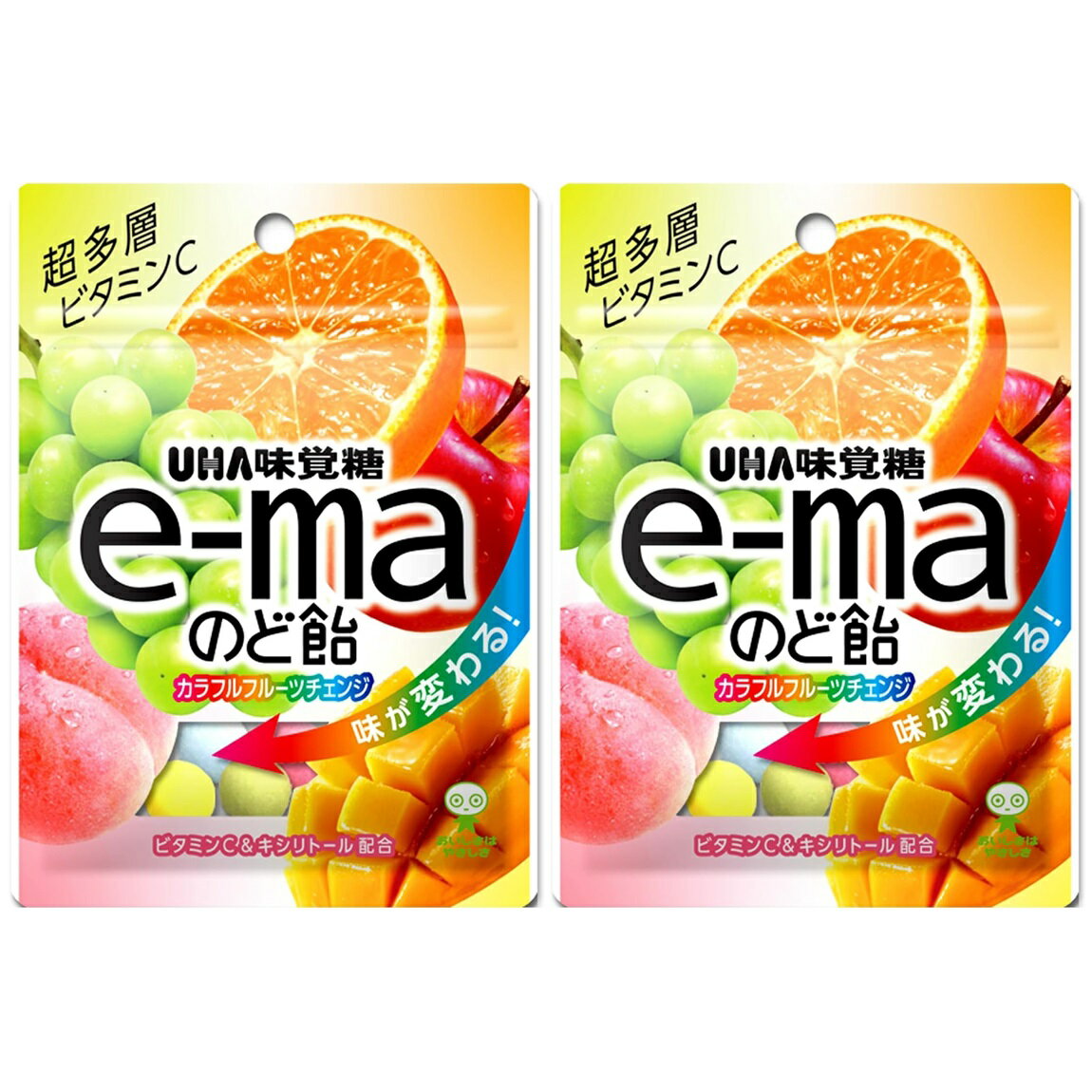 【在庫あり】e-maのど飴カラフルフルーツチェンジ（2袋）