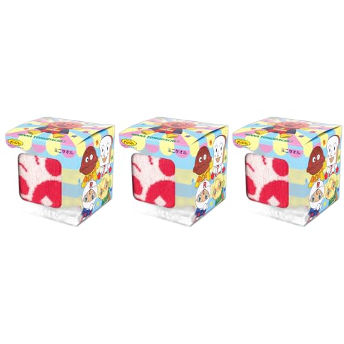 乐天商城 - アンパンマン ミニタオル アンパンマンレッド 約25×25cm AP24051R 1枚入 3個セット キッズタオル キャラクターグッズ プレゼント 可愛い