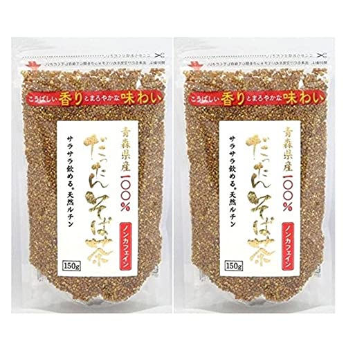 天保堂 だったんそば茶 国産 韃靼そば茶 (青森県産 天然ルチン ノンカフェイン 150g×2袋セット) コースターおまけ付き【在庫あり】