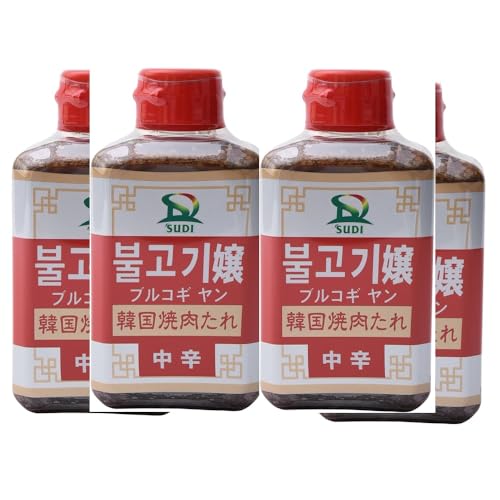 4本 ブルコギヤン 中辛 400g サンダイナー食品 韓国風調味料 肉料理用ソース お肉の味付け タレ 肉にからむ 上質な九州味噌 甘い九州醤油 新鮮な玉ねぎ にんにく りんご 生姜 深みのある味わい 絶品韓国風焼肉 豚肉 鶏肉 牛肉 海