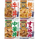 DONBURI亭 牛丼 親子丼 中華丼 すき焼き丼 4種類セット 家庭の味 簡単調理 ボリューム満点 お手軽 美味