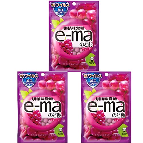 e-maのど飴グレープ(3袋)おまけ付
