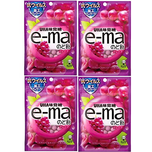 e-maのど飴グレープ(4袋)おまけ付