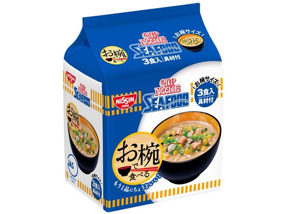 お椀サイズでもう一品にちょうどいい！シニアのニーズに合わた3食パック袋麺。お椀サイズでちょうどいい！特にシニアのニーズに合わせ、献立のもう一品となるお椀サイズの3食パック袋麺。お馴染みのカップヌードルシーフードヌードルの味が新登場！●軽減税...