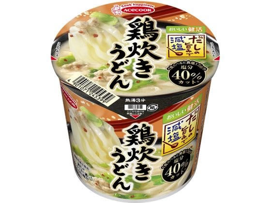 Flat Wheat Noodles - 【16セット】エースコック だしの旨みで減塩 鶏炊きうどん【F倉庫】
