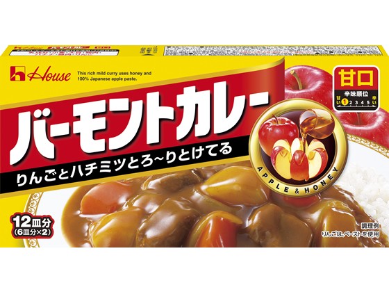 乐天商城 - 【6個セット】ハウス食品 バーモントカレー 甘口 230g【F倉庫】