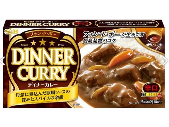 Curry - 【4個セット】エスビー食品 ディナーカレー辛口 194g【F倉庫】