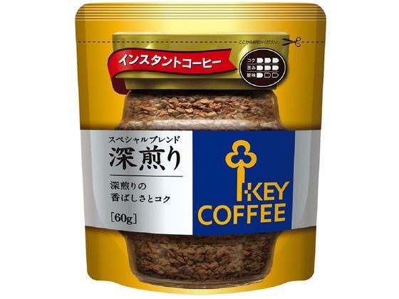 【4セット】キーコーヒー インスタントコーヒー スペシャルブレンド 深煎り 詰替用 60g【F倉庫】