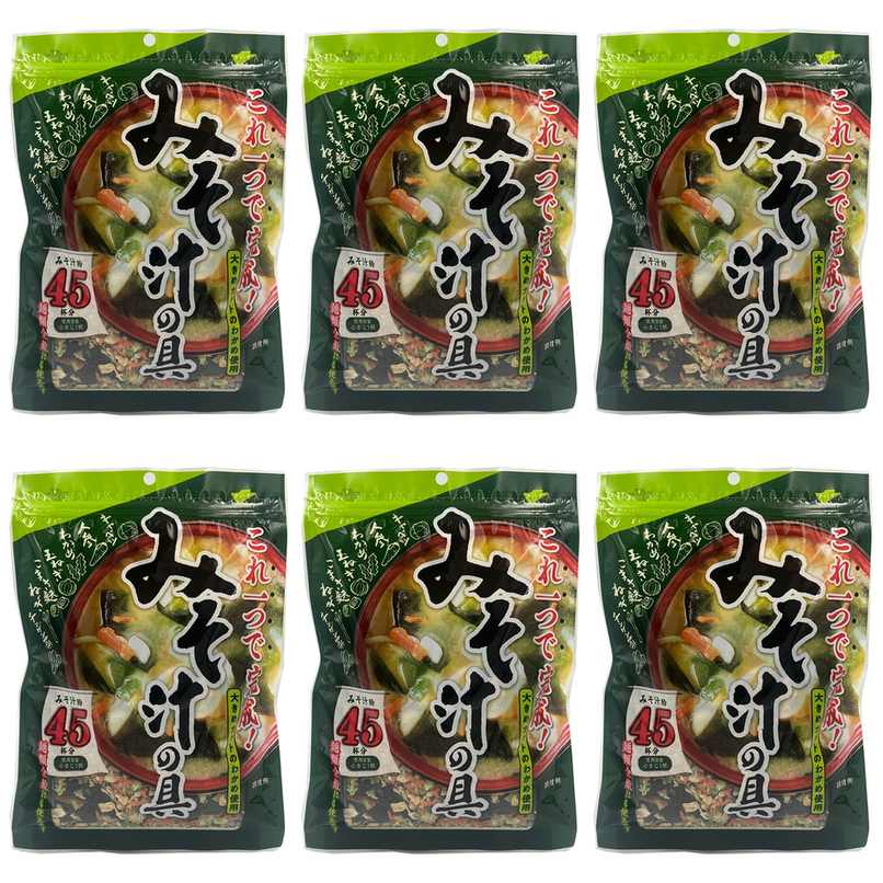 【商品説明】 三幸産業 これ一つで完成!みそ汁の具 チャック付 90g の 商品概要 これ一つでみそ汁が完成! キャベツ、人参、わかめ、玉ねぎ、こまき麩、ねぎ、チンゲン菜と7種の具材入り。 1袋でみそ汁約45杯分 麺類全般にも使えます 美味しいお召し上がりレシピ色々 みそ汁、ラーメン、海藻サラダなど。 内容量:90g セット内容:6個 【商品スペック】 三幸産業 これ一つで完成!みそ汁の具 チャック付 90g の商品スペック その他 ●内容量:90g ●食物アレルギー:小麦 ●原材料:乾燥キャベツ(キャベツ、ぶどう糖)(中国製造)、乾燥人参(人参、ぶどう糖)、乾燥わかめ、乾燥玉ねぎ、麩、乾燥ねぎ、乾燥チンゲン菜(チンゲン菜、ぶどう糖)/酸化防止剤(V.E)、(一部に小麦を含む) ●保存方法:直射日光を避け、常温で保存してください。 ●栄養成分表示[1袋90g当たり]:エネルギー304kcal、たんぱく質6.9g、脂質1.3g、炭水化物73g、食塩相当量2.5g ●ご注意:本品製造工場では、えび、かに、乳成分、卵を含む製品を製造しております。 ●保存方法:直射日光を避け、常温で保存してください。 ●本体寸法/幅×奥行×高さ(約cm):2×26×18.5 他の三幸産業の食品&飲料・お酒を探す 食品&飲料・お酒 三幸産業>乾物 三幸産業>乾燥野菜 三幸産業 メーカー都合により、パッケージや内容が変更となる場合がございます。パッケージ変更を理由とした返品は承っておりません。