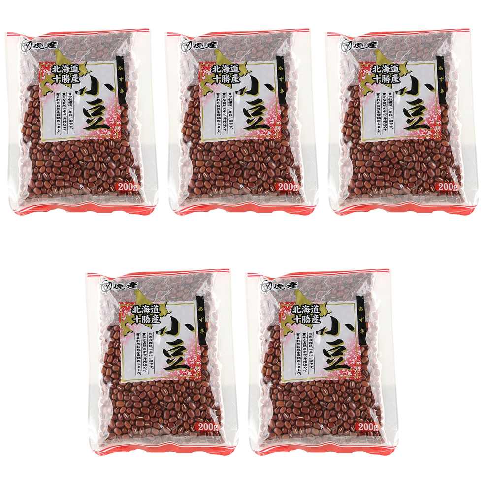 虎屋産業 北海道十勝産 小豆 [200g] × 5【Y倉庫】