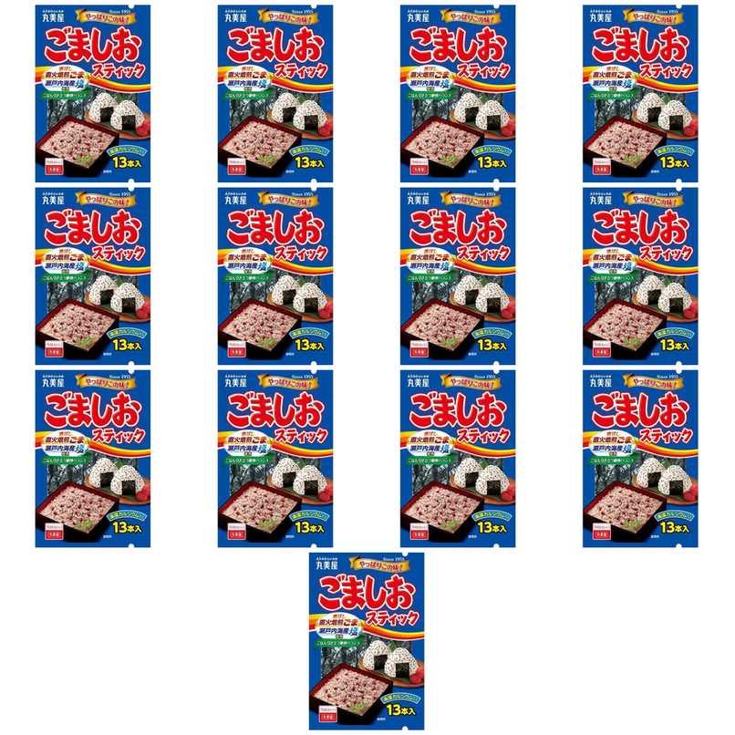 【商品説明】 丸美屋 ごましおスティック 袋入 3g×13本 の 商品概要 ごましお お弁当などに手軽に携帯できるスティック袋。使いきりで便利な13本入りです。 内容量:39g セット内容:13個 原産地:日本 【商品スペック】 丸美屋 ごましおスティック 袋入 3g×13本 の商品スペック その他 ●内容量:39g ●名称:ごましおスティック 袋入 3g×13本 ●食物アレルギー:ごま ●原材料:いりごま(国内製造)、食塩、でん粉、海藻カルシウム/調味料(アミノ酸等)、(一部にごまを含む) ●保存方法:常温 ●栄養成分:ごましおスティック13本入(3.0g):エネルギー15kcal、たんぱく質0.42g、脂質1.2g、炭水化物0.5g、食塩相当量0.71g 他の丸美屋の食品&飲料・お酒を探す 食品&飲料・お酒 丸美屋>乾物 丸美屋>ふりかけ 丸美屋 メーカー都合により、パッケージや内容が変更となる場合がございます。パッケージ変更を理由とした返品は承っておりません。