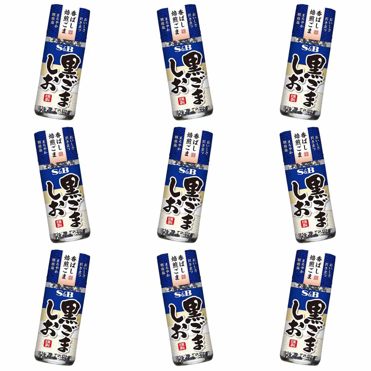【商品説明】 エスビー食品 S&B 黒ごましお 31g の 商品概要 焙煎した香り高い黒ごまと顆粒状で旨みのある塩をバランスよくブレンドしました。 焙煎した香り高い黒ごまと顆粒状で旨みのある塩をバランスよくブレンドしました。黒ごまと塩が分離することなく、料理全体にむらなく広がります。 内容量:31g セット内容:9個 原産地:日本 【商品スペック】 エスビー食品 S&B 黒ごましお 31g の商品スペック その他 ●名称:黒ごましお ●原材料名:いり黒ごま(国内製造)、顆粒塩(食塩、でん粉)/調味料(アミノ酸)、増粘剤(グァーガム)、(一部にごまを含む) ●内容量:31g ●保存方法:直射日光、高温多湿を避けて保存してください。開封後は吸湿・虫害を防ぐため、キャップをしっかり閉めて冷蔵庫に保管してください。 ●栄養成分表示:10gあたり:エネルギー36kcal、たんぱく質1.3g、脂質2.9g、炭水化物1.2g、食塩相当量4.3g ●アレルゲン情報:ごま 他のエスビー食品の食品&飲料・お酒を探す 食品&飲料・お酒 エスビー食品 S&B>乾物 エスビー食品 S&B>ふりかけ エスビー食品 S&B メーカー都合により、パッケージや内容が変更となる場合がございます。パッケージ変更を理由とした返品は承っておりません。