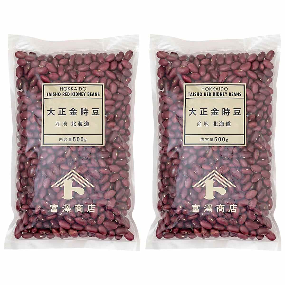 【商品説明】 富澤商店 00004901 北海道産 大正金時豆 500g の 商品概要 商品概要 北海道産。日本の代表品種。赤紫色で粒が大きいのが特徴です。煮豆に最適です。大正金時豆で栄養たっぷり、おいしい常備菜づくり。 大正金時豆は、粒の形が揃っていて食感も皆に好まれる、煮豆用に普及した品種です。 日本人に不足しがちなカルシウム、カリウム、食物繊維等は常備菜としての豆類から摂取するのが効率よく、特にいんげんまめに多く含まれています。 手作りの煮豆なら、市販のものより自分好みの食感や甘味に調節できます。 注意事項 ※脱酸素剤を取り除いてからご使用下さい。 ご利用方法 ■大正金時豆の煮方 [1]鍋に洗った豆と4~5倍の水を入れ一晩つけておきます。 [2]つけ汁ごと中火にかけ、煮立ったら茹でこぼします。 [3]豆の4倍の水を加えて中火にかけます。 [4]煮立ったら静かに沸騰する程度の弱火にして落し蓋をし、やわらかくなるまでアクを取りながら30分~1時間煮ます。 ※浸し・茹で時間は目安です。豆の大きさや鮮度によって異なりますので調整して下さい。 ※お好みの味付けでお召し上がり下さい。 内容量:500g セット内容:2個 原産地:日本 メーカー都合により、パッケージや内容が変更となる場合がございます。パッケージ変更を理由とした返品は承っておりません。