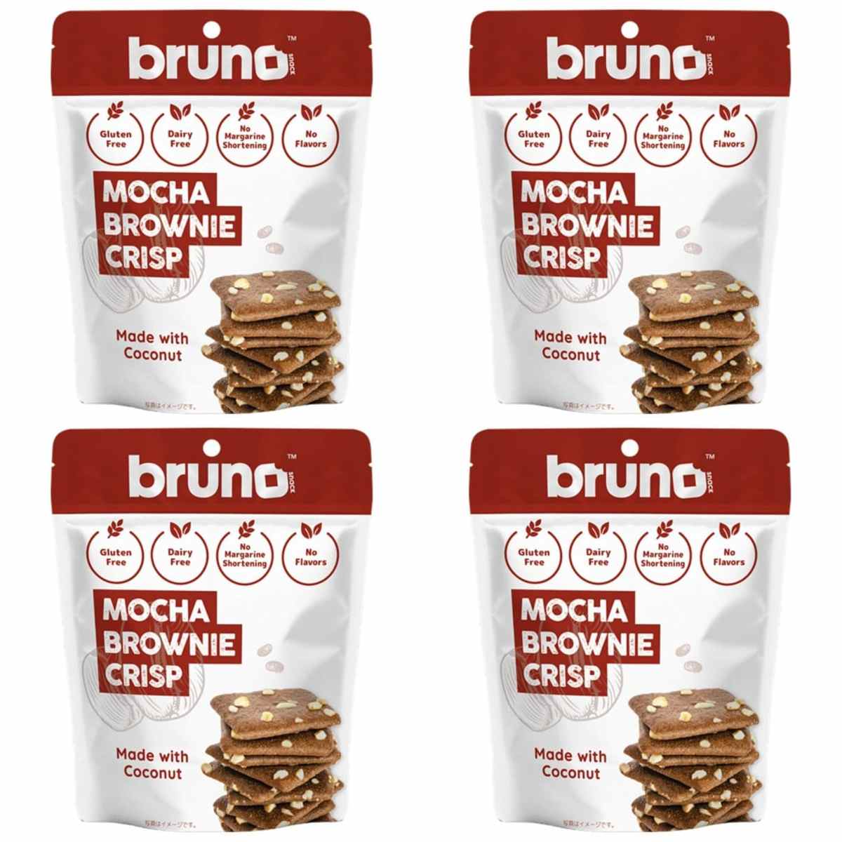 ブルーノ スナック bruno snaks クリスピーモカブラウニー 60g × 4【Y倉庫】