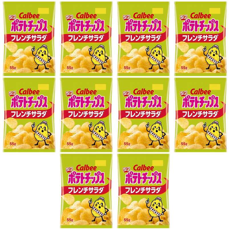 【商品説明】 Calbee カルビー ポテトチップス フレンチサラダ 55g の 商品概要 特徴 ビネガーの爽やかな酸味が楽しめるフレンチドレッシング味のポテトチップスです。 内容量:55g セット内容:10個 原産地:日本 【商品スペック】 Calbee カルビー ポテトチップス フレンチサラダ 55g の商品スペック その他 ●内容量:55g ●名称:スナック菓子 ●原材料:じゃがいも(国産又はアメリカ)、パーム油、米油、食塩、乳糖、粉末加工油脂、オニオン、でん粉、ぶどう糖、食物繊維、砂糖、赤ピーマン、コーン油、パセリ、粉末酢、ガーリックパウダー、ブラックペッパー、セロリ、オリーブ油、トマトパウダー、マスタードパウダー/酸味料、調味料(アミノ酸等)、香辛料抽出物、着色料(ウコン) ●原産国:日本 ●保存方法:直射日光・高温多湿の場所を避けてください。 ●食物アレルギー:乳成分 ●栄養成分:1袋55g当たり(エネルギー:306kcal、たんぱく質:2.8g、脂質:19.4g、炭水化物:30.0g、食塩相当量:0.6g) 他のCalbeeの食品&飲料・お酒を探す 食品&飲料・お酒 Calbee カルビー>お菓子・スイーツ Calbee カルビー>スナック菓子 Calbee カルビー メーカー都合により、パッケージや内容が変更となる場合がございます。パッケージ変更を理由とした返品は承っておりません。