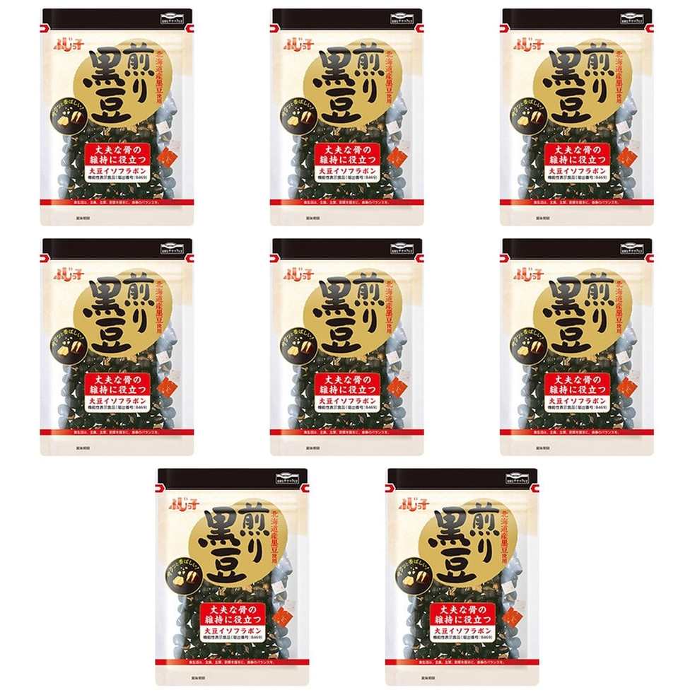 【商品説明】 フジッコ Fujicco 煎り黒豆 57g [豆菓子] の 商品概要 北海道産の黒豆 北海道産の黒豆を香ばしく炒った、サクサクの豆菓子です。 黒豆だけの素朴なおいしさと豊富な栄養が嬉しいお菓子です。 大豆イソフラボン 丈夫な骨の維持に役立つ大豆イソフラボン入りです。 内容量:57g セット内容:8個 【商品スペック】 フジッコ Fujicco 煎り黒豆 57g [豆菓子] の商品スペック その他 ●内容量:57g ●原材料:黒大豆 ●アレルギー表示:大豆 ●原材料の産地情報:黒大豆(国産) ●栄養成分(一日摂取目安量19g当り) エネルギー:84kcal たんぱく質:6.6g 脂質:4.2g 炭水化物:6.6g 糖質:3.2g 食物繊維:3.4g 食塩相当量:0.003g カルシウム:24mg ポリフェノール:93mg 大豆イソフラボン(アグリコン換算):25mg 他のフジッコの食品&飲料・お酒を探す 食品&飲料・お酒 フジッコ Fujicco>お菓子・スイーツ フジッコ Fujicco>おつまみ・珍味 フジッコ Fujicco メーカーのホームページ メーカー都合により、パッケージや内容が変更となる場合がございます。パッケージ変更を理由とした返品は承っておりません。