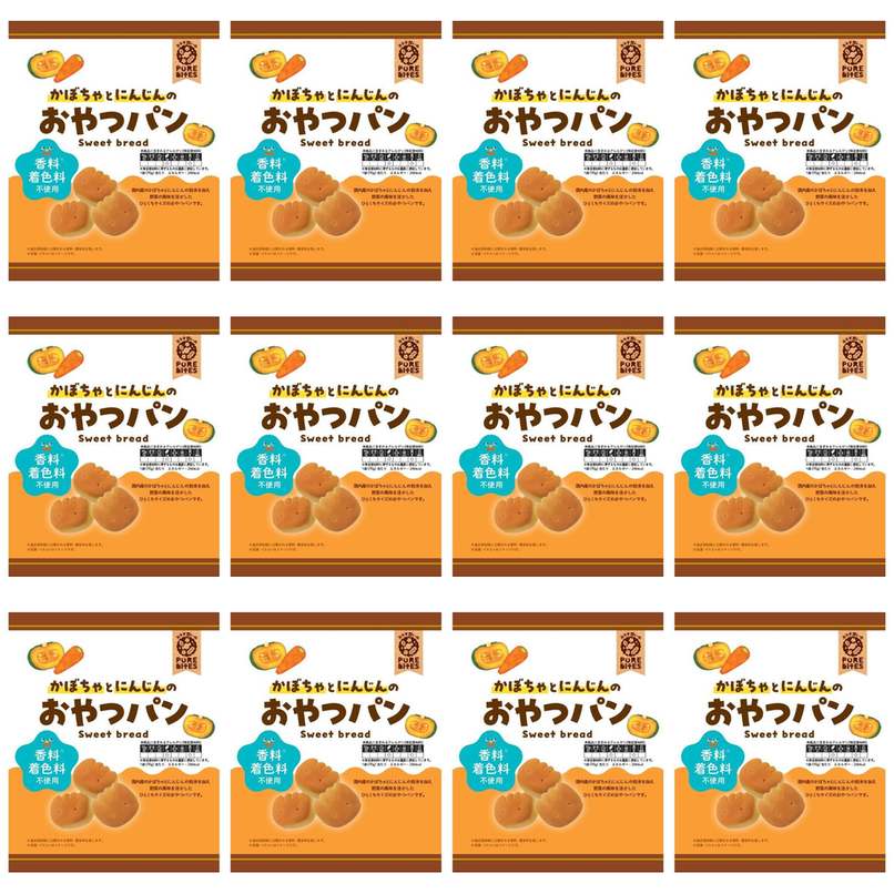 クリート PURE BITES(ピュアバイツ) かぼちゃとにんじんのおやつパン 70g × 12【Y...