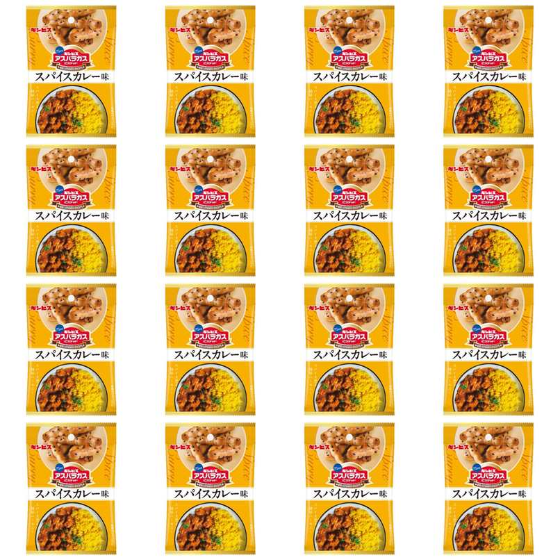 ギンビス ミニアスパラガス スパイスカレー味 40g × 16【Y倉庫】