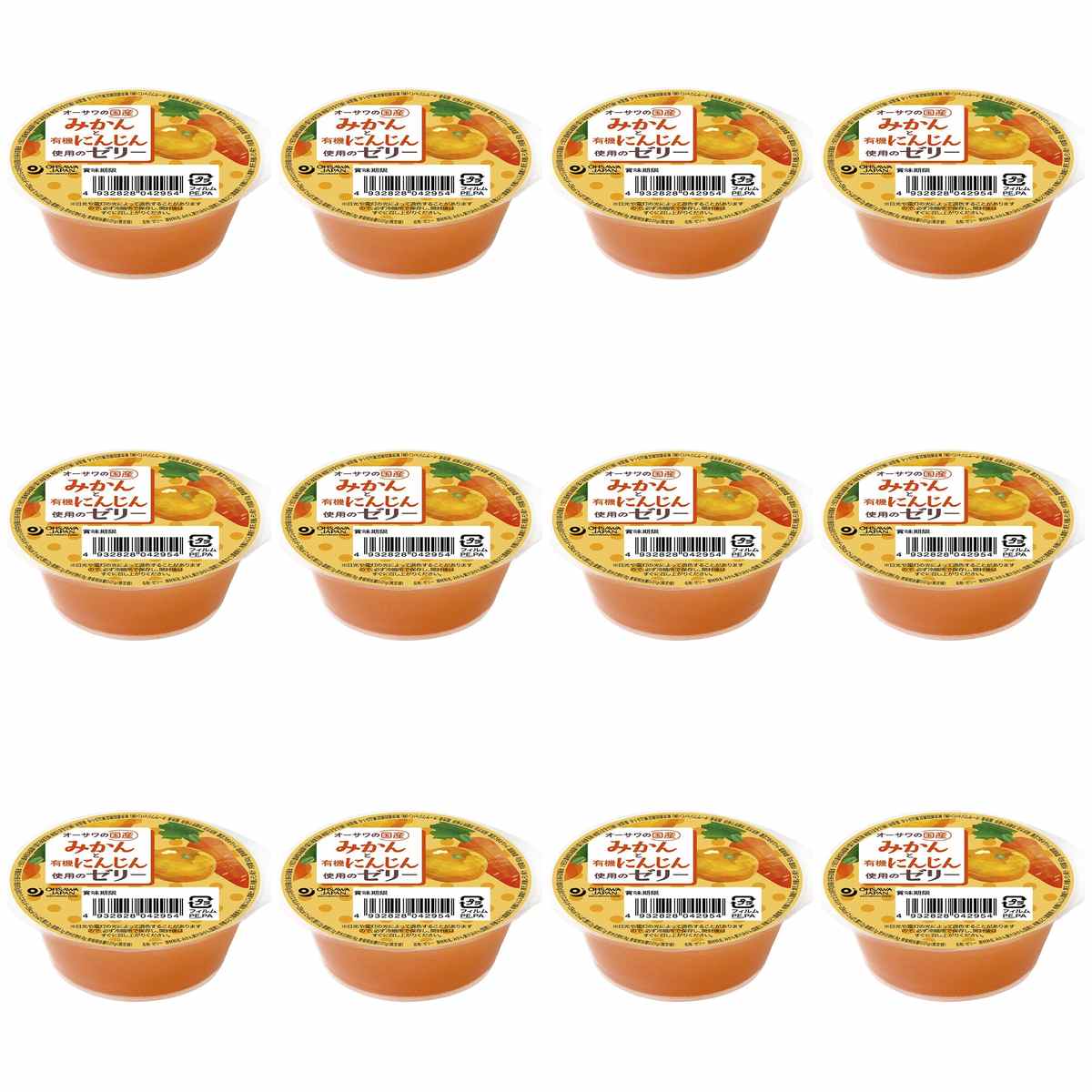 オーサワジャパン 4295 オーサワの国産みかんと有機にんじん使用のゼリー 60g × 12...