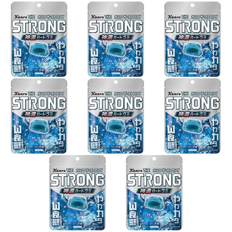 【商品説明】 KANRO カンロ カンロ ザ・ストロング 神濃ハードグミ ソーダ味 70g の 商品概要 特徴 濃さ×弾力の神濃ハードグミ 【原材料のこだわり】 ・弾性系の食感になるよう、ゼラチンと増粘剤を選定 ・ドライなテイストと呈味を付与するため、苦み成分配合 【製法のこだわり】 ・濃厚な味わいの柔らか食感層でハードグミを包み込んだ"Wストロング製法" 【味のこだわり】 ・濃厚な味わいかつ後味のキレが良いソーダ味 【見た目の特徴】 ・ゴツゴツとした力強さを感じる大粒の岩石型グミ 内容量:70g セット内容:8個 原産地:日本 【商品スペック】 KANRO カンロ カンロ ザ・ストロング 神濃ハードグミ ソーダ味 70g の商品スペック 味 ソーダ味 内容量 70g 他のKANROの食品&飲料・お酒を探す 食品&飲料・お酒 KANRO カンロ>お菓子・スイーツ KANRO カンロ>ガム・あめ・ミント KANRO カンロ>グミ KANRO カンロ その他 ●内容量:70g ●名称:グミ ●原材料名:水飴(国内製造)、砂糖、ゼラチン、デキストリン/酸味料、増粘剤(加工デンプン)、ゲル化剤(ペクチン:りんご由来)、炭酸カルシウム、クチナシ色素、香料 ●原産国:日本 ●保存方法:直射日光、高温多湿を避けて保存してください。 ●栄養成分表示(1粒5.0g当たり)エネルギー16.8kcal、たんぱく質0.34g、脂質0g、炭水化物3.87g、食塩相当量0.01g(推定値) ●食物アレルギー:りんご、ゼラチン メーカー都合により、パッケージや内容が変更となる場合がございます。パッケージ変更を理由とした返品は承っておりません。