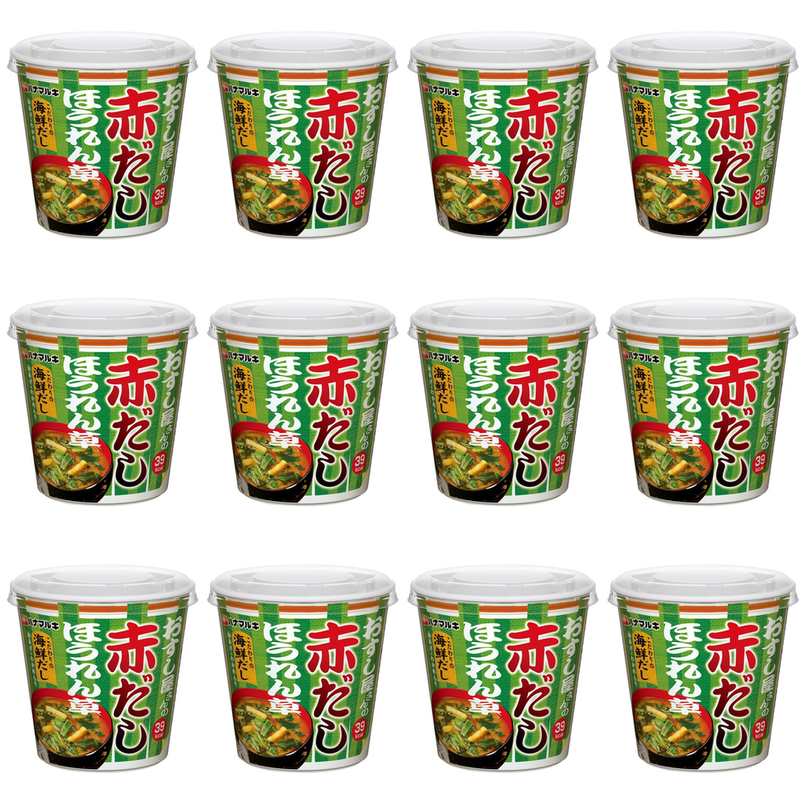 【商品説明】 ハナマルキ おすし屋さんの赤だしほうれん草 カップ 1食 の 商品概要 カップ赤だしみそ汁 まろやかで深い香りとコクの赤だしみそに海鮮だしを効かせた、おすしによく合うおみそ汁。ほうれん草、油揚げ、わかめ入り。 内容量:20.8g セット内容:12個 原産地:日本 【商品スペック】 ハナマルキ おすし屋さんの赤だしほうれん草 カップ 1食 の商品スペック 入数 1食 具の種類 ほうれん草 油あげ わかめ 他のハナマルキの食品&飲料・お酒を探す 食品&飲料・お酒 ハナマルキ）インスタント食品 ハナマルキ）スープ・味噌汁 ハナマルキ）味噌汁・お吸い物 ハナマルキ アレルゲン えび 大豆 その他 ●内容量:20.8g ●名称:即席みそ汁 ●食物アレルギー:えび・大豆 ●原材料:調味みそ[米みそ(国内製造)、豆みそ、果糖ぶどう糖液糖、魚介エキス、食塩、しじみエキスパウダー、えびパウダー/酒精、調味料(アミノ酸等)、（一部にえび・大豆を含む）] 具[ほうれん草、油あげ、わかめ/ソルビット、凝固剤、酸化防止剤(ビタミンE)、pH調整剤、（一部に大豆を含む） ●産地:日本 ●保存方法:直射日光・高温多湿を避け常温保存 ●栄養成分:1食当りエネルギー39kcal、たんぱく質2.7g、脂質1.3g、炭水化物4.1g、食塩相当量2.1g メーカー都合により、パッケージや内容が変更となる場合がございます。パッケージ変更を理由とした返品は承っておりません。