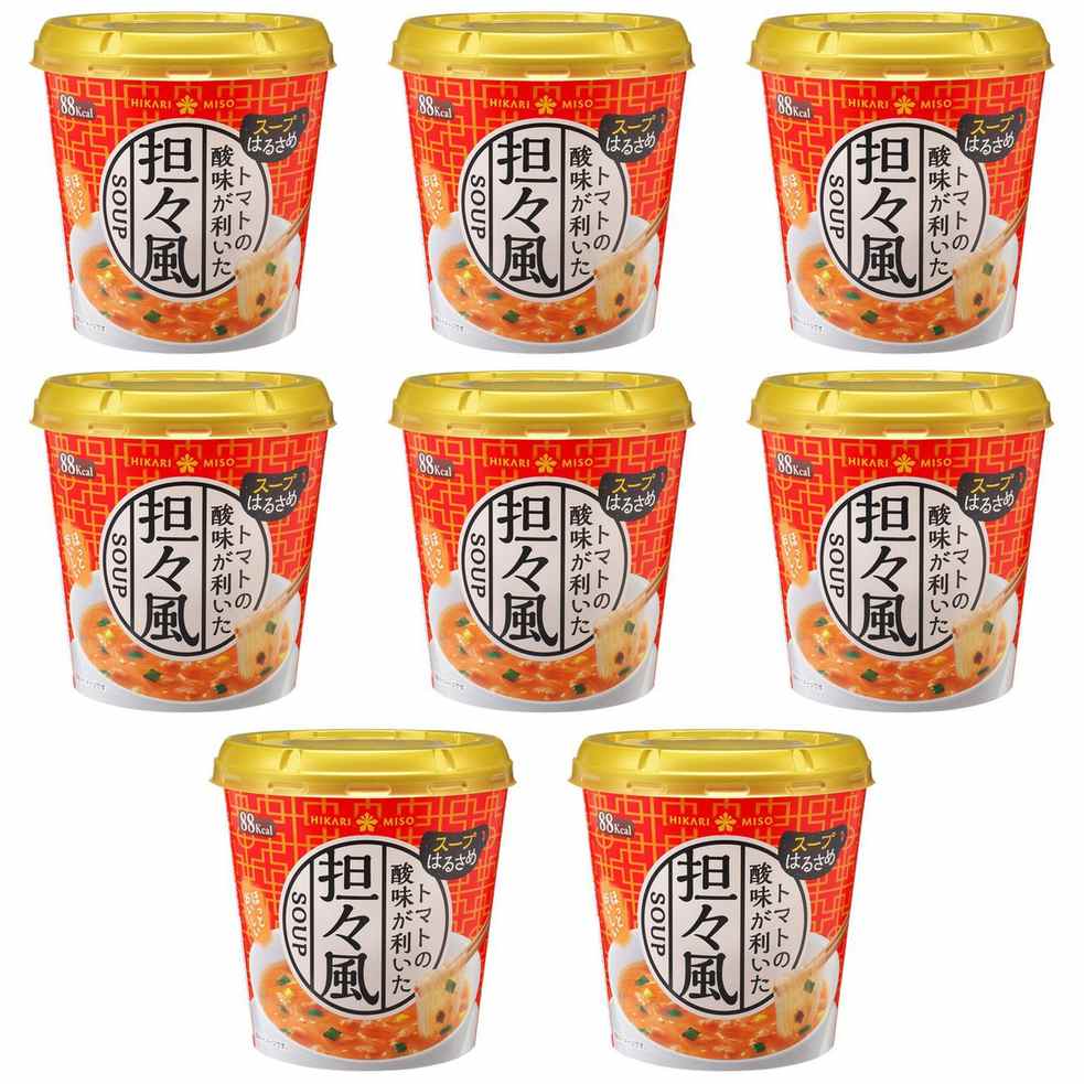ひかり味噌 カップスープはるさめ トマト坦々風 1食 × 8【Y倉庫】