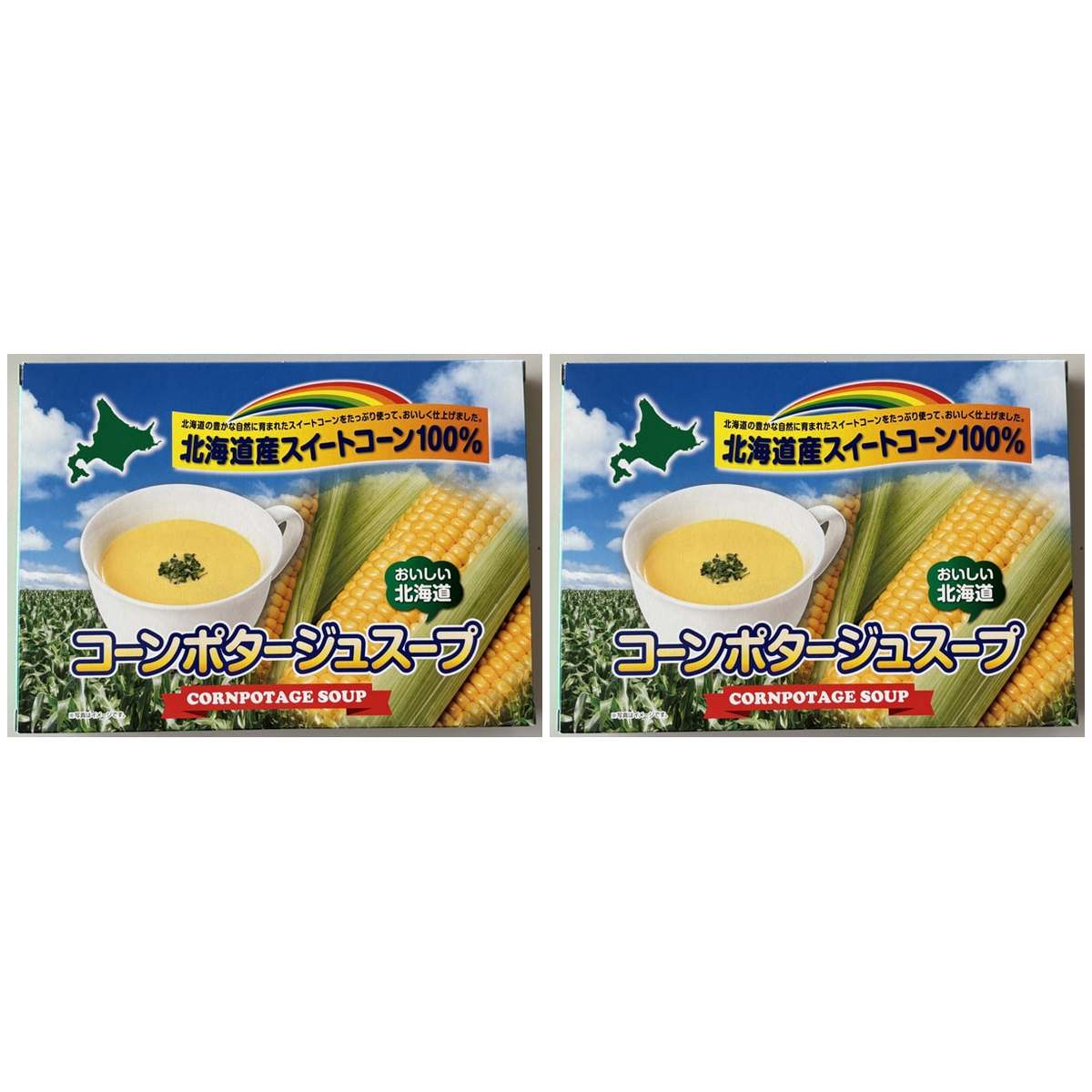 【商品説明】 網走水産 北海道コーンポタージュスープ 16g×10本 の 商品概要 北海道スイートコーン100% スティック1本分が丁度カップ一杯分(1人分150ml)の分量となっています。男女問わず、若者から年配者まで幅広く喜ばれている商品となっています 特長 1.北海道産のとうもろこしを100%まるごと使用した粉末スープです 2.皮を取っているので面倒がなく、カット(むしる)して食べやすくしています。 2.コーンポタージュスープは男性から女性まで幅広い人気です。 3.とうもろこしの風味と味がしっかりしており適度なとろみが特徴です。 4.熱湯(約150ml)を注ぎ、かきまぜるだけで簡単に出来上がります。 5.お湯ではなく、牛乳などで合わせてかきまぜるとまた違う美味しさです。 内容量:16g×10本 セット内容:2個 原産地:日本 【商品スペック】 網走水産 北海道コーンポタージュスープ 16g×10本 の商品スペック 味 コーンポタージュ 分量 10人前 アレルゲン 乳 鶏肉 他の網走水産の食品&飲料・お酒を探す 食品&飲料・お酒 網走水産）インスタント食品 網走水産）スープ・味噌汁 網走水産）箱・袋スープ 網走水産 栄養成分表示 453kcal ※エネルギー(100gあたり) 83g ※たんぱく質 20.6g ※脂質 58.7g ※炭水化物 7.59g ※食塩相当量 その他 ●内容量:16g×10本 ●名称:乾燥スープ(ポタージュ) ●原材料名:スイートコーンパウダー(国内製造)、粉末油脂、でん粉、乳等を主要原料とする食品、食塩、砂糖、脱脂粉乳、デキストリン、チキンエキス調味料、オニオンパウダー、香辛料、うきみ(パセリ)/増粘多糖類、調味料(アミノ酸等)、香料、カラメル色素、酸味料 ●産地:国産 ●保存方法:直射日光を避け、常温で保存してください。 ●栄養成分(100gあたり):エネルギー453KCal、たんぱく質83g、脂質20.6g、炭水化物58.7g、食塩相当量7.59g ●食物アレルギー:乳・鶏肉 メーカー都合により、パッケージや内容が変更となる場合がございます。パッケージ変更を理由とした返品は承っておりません。