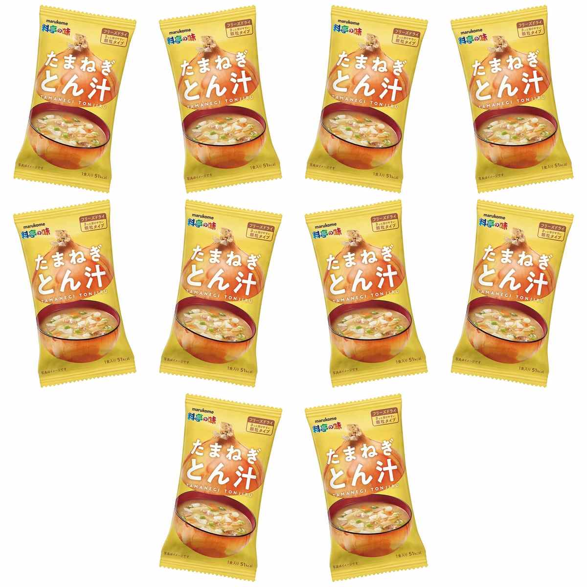 マルコメ フリーズドライ顆粒みそ汁 料亭の味 たまねぎとん汁 1食 [即席みそ汁] × ...