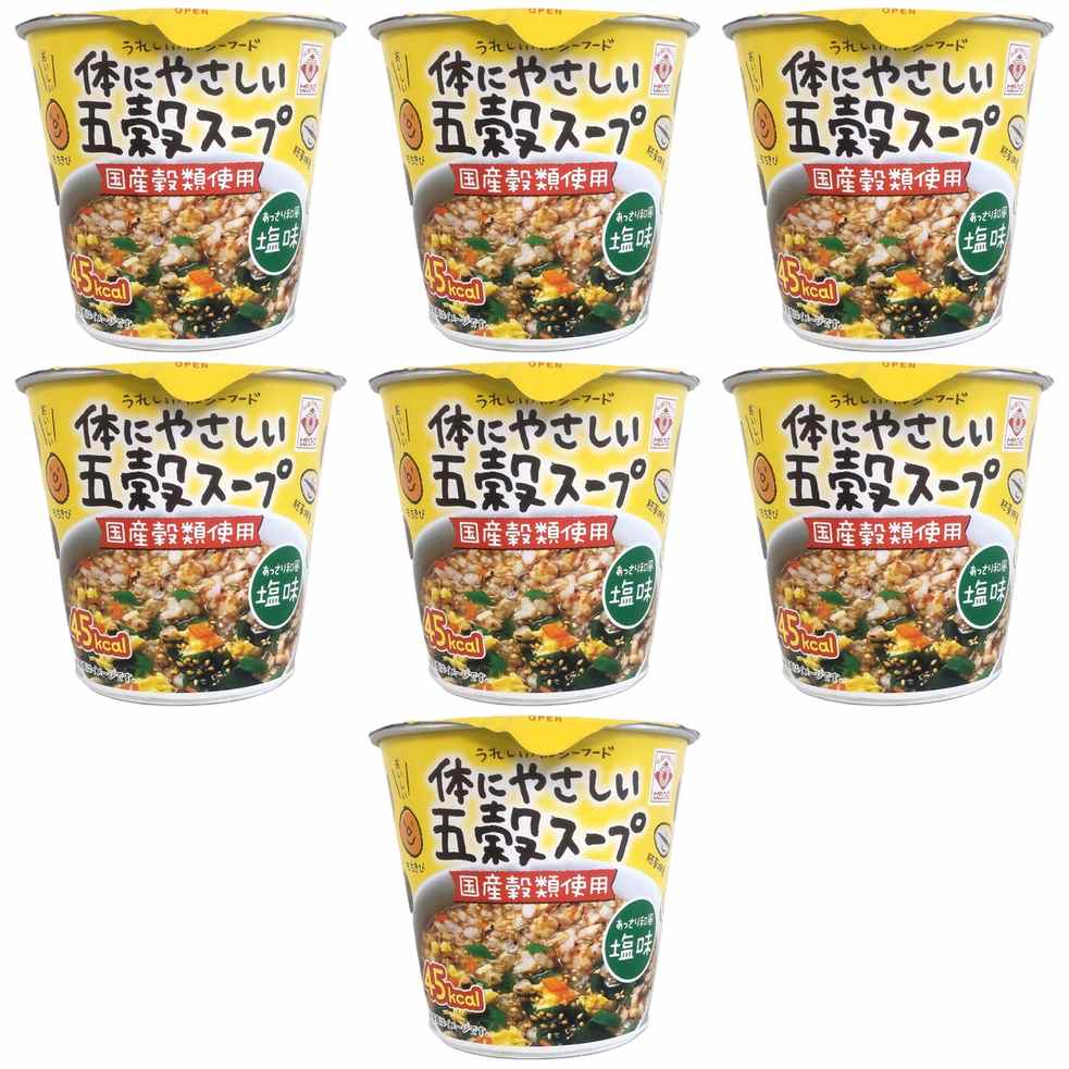 ヒガシフーズ 体にやさしい五穀スープ あっさり和風塩味 12.7g × 7【Y倉庫】